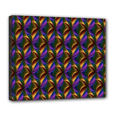 Seamless Prismatic Line Art Pattern Deluxe Canvas 24  X 20   by Amaryn4rt