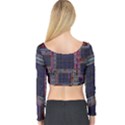 Technology Circuit Board Layout Pattern Long Sleeve Crop Top View2