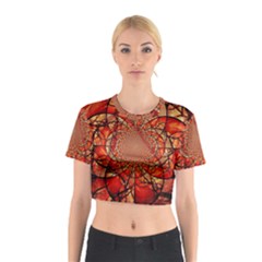 Dreamcatcher Stained Glass Cotton Crop Top by Amaryn4rt