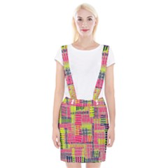 Abstract Pattern Suspender Skirt by Simbadda