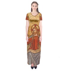 Gold Jesus Short Sleeve Maxi Dress by boho