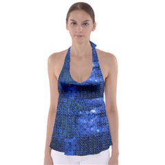 Blue Sequins Babydoll Tankini Top by boho