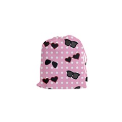 Pisunglass Tech Pink Pattern Drawstring Pouches (xs)  by Simbadda