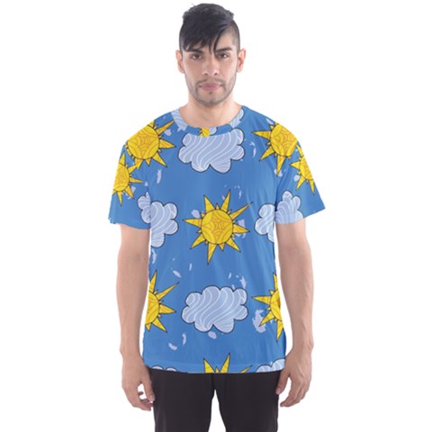 Sunshine Tech Blue Men s Sport Mesh Tee by Simbadda