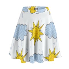 Sunshine Tech White High Waist Skirt by Simbadda