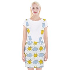 Sunshine Tech White Suspender Skirt by Simbadda