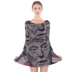 Trump Long Sleeve Velvet Skater Dress by Valentinaart