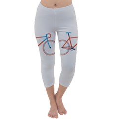 Bicycle Sports Drawing Minimalism Capri Winter Leggings  by Simbadda