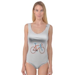 Bicycle Sports Drawing Minimalism Princess Tank Leotard  by Simbadda