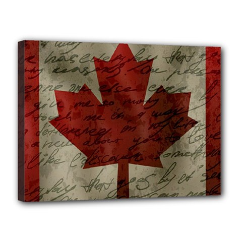 Canada Flag Canvas 16  X 12  by Valentinaart