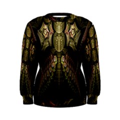 Fractal Abstract Patterns Gold Women s Sweatshirt by Simbadda