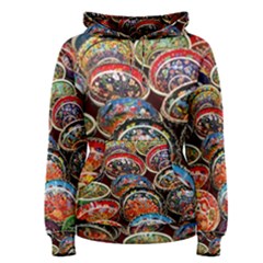 Art Background Bowl Ceramic Color Women s Pullover Hoodie by Simbadda