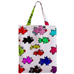 Fishes Marine Life Swimming Water Zipper Classic Tote Bag by Simbadda