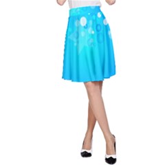 Blue Dot Star A-line Skirt by Simbadda