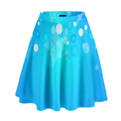 Blue Dot Star High Waist Skirt by Simbadda