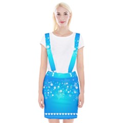 Blue Dot Star Suspender Skirt by Simbadda