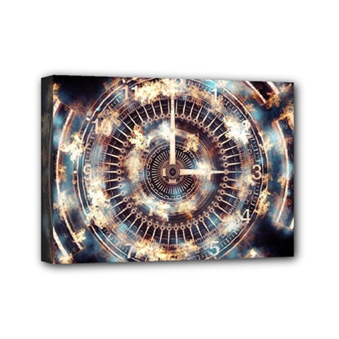 Science Fiction Background Fantasy Mini Canvas 7  X 5  by Simbadda