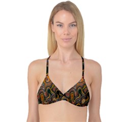 Swirl Colour Design Color Texture Reversible Tri Bikini Top by Simbadda