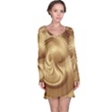 Gold Background Texture Pattern Long Sleeve Nightdress View1