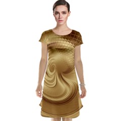 Gold Background Texture Pattern Cap Sleeve Nightdress by Simbadda