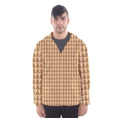 Pattern Gingerbread Brown Hooded Wind Breaker (men) by Simbadda