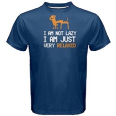 Blue I Am Not Lazy , I Am Just Very Relaxed Men s Cotton Tee by FunnySaying