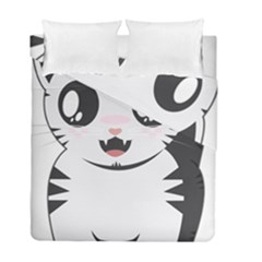 Meow Duvet Cover Double Side (full/ Double Size) by evpoe