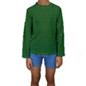 Texture Green Rush Easter Kids  Long Sleeve Swimwear View1