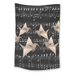 Paper Cranes Large Tapestry by Valentinaart