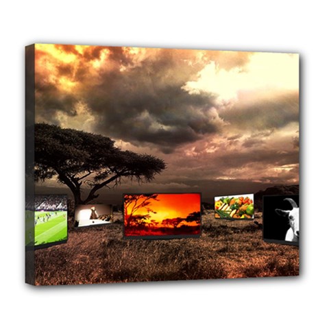 Africa Deluxe Canvas 24  X 20   by Valentinaart