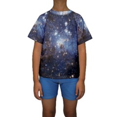 Large Magellanic Cloud Kids  Short Sleeve Swimwear by SpaceShop