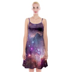 Small Magellanic Cloud Spaghetti Strap Velvet Dress by SpaceShop