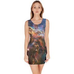 Pillar And Jets Sleeveless Bodycon Dress by SpaceShop