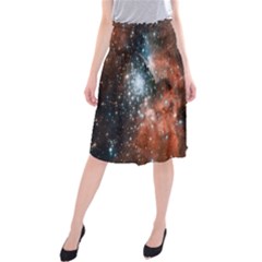 Star Cluster Midi Beach Skirt by SpaceShop