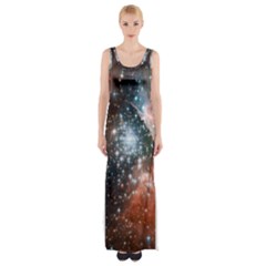 Star Cluster Maxi Thigh Split Dress by SpaceShop