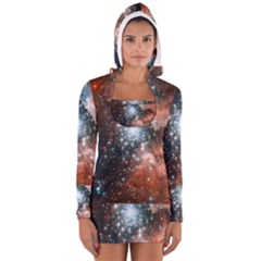 Star Cluster Women s Long Sleeve Hooded T-shirt by SpaceShop