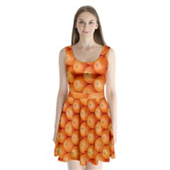 Orange Fruit Split Back Mini Dress  by Simbadda