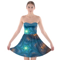 Fractal Star Strapless Bra Top Dress by Simbadda