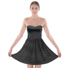 Distorted Net Pattern Strapless Bra Top Dress by Simbadda