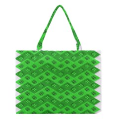 Shamrocks 3d Fabric 4 Leaf Clover Medium Tote Bag by Simbadda