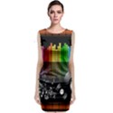 Music Pattern Sleeveless Velvet Midi Dress View1