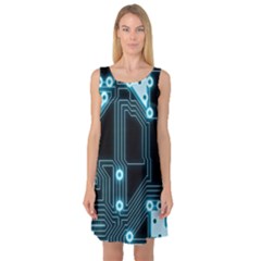 A Completely Seamless Background Design Circuitry Sleeveless Satin Nightdress by Amaryn4rt