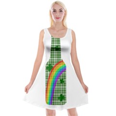 St  Patricks Day - Bottle Reversible Velvet Sleeveless Dress by Valentinaart