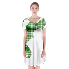 St  Patrick s Day Short Sleeve V-neck Flare Dress by Valentinaart