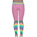 Easter Chevron Pattern Stripes Classic Yoga Leggings View2