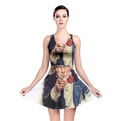 Uncle Sam Reversible Skater Dress by Valentinaart