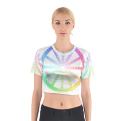 Polygon Evolution Wheel Geometry Cotton Crop Top by Amaryn4rt