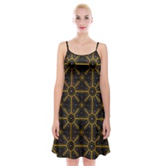 Digitally Created Seamless Pattern Tile Spaghetti Strap Velvet Dress by Simbadda