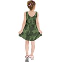 Camouflage Green Army Texture Kids  Sleeveless Dress View2