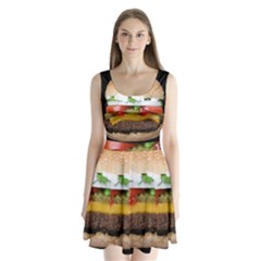 Abstract Barbeque Bbq Beauty Beef Split Back Mini Dress  by Simbadda